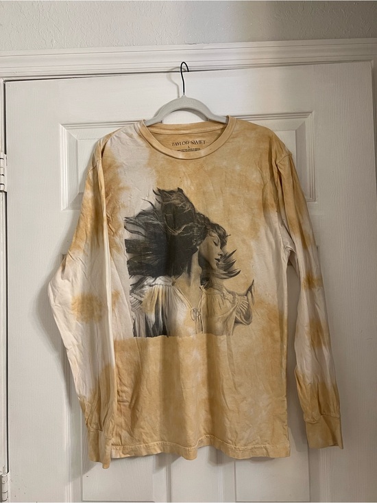Taylor Swift Other - Taylor Swift Fearless Yellow Tie-Dye Long Sleeve Graphic Tee - Men